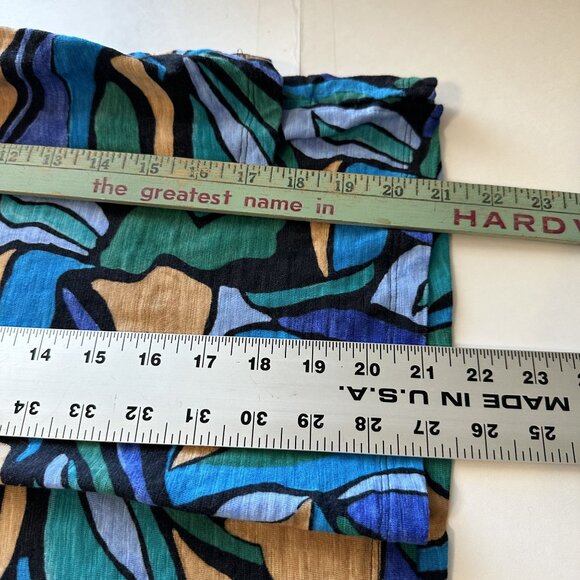 Chicos Womens Shirt Abstract Print 3/4 Sleeve Top Blue Green Size 0 US Medium - Picture 6 of 7